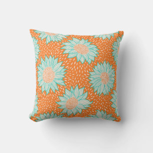 Coussin Toujours les tournfleurs orange
