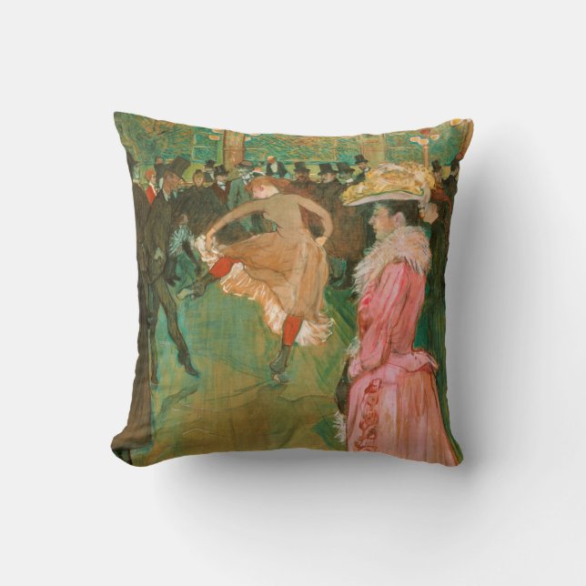 Coussin Toulouse-Lautrec - Au Rouge, La Danse (Recto)