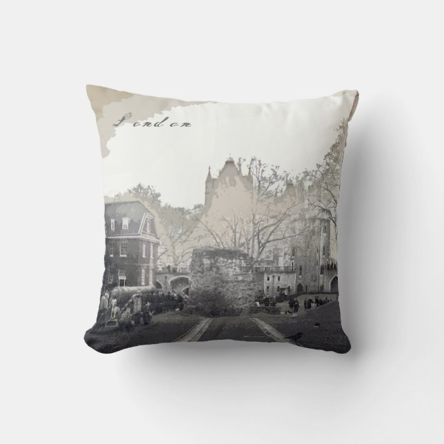 Coussin Tour de Londres par la cuisinière d'Alexandra (Recto)