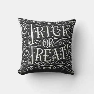Coussin Tour de magie ou friandise Halloween os de craie v