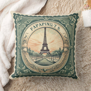 Coussin Tour Eiffel France Paris France Vert