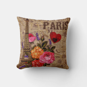 Coussin Tour Eiffel Vintage