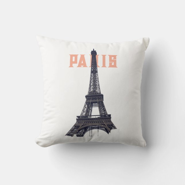 Coussin Tour Eiffel vintage Paris Europe (Recto)