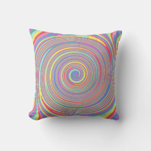 Coussin tourbillon de couleur des lignes inclinée