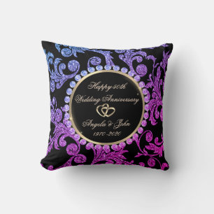 Coussin Tourbillons d'ombre, Cœur 50e anniversaire de mari