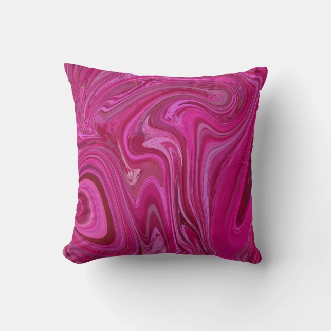 Coussin Tourbillons roses (Recto)