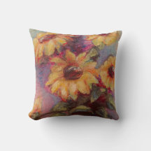 Coussin tournesol