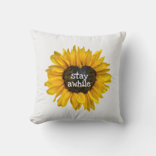Coussin Tournesol à centre cœur