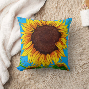 Coussin Tournesol de campagne