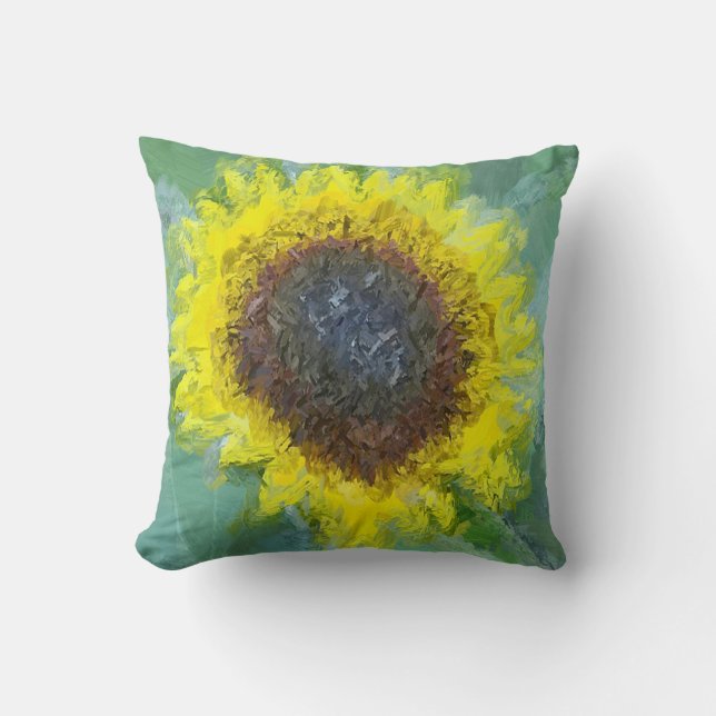 Coussin Tournesol jaune (Recto)