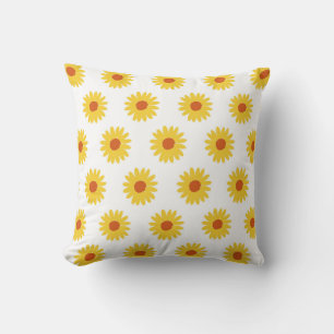 Coussin Tournesol Jaune Joli Rétro Y2K Motif