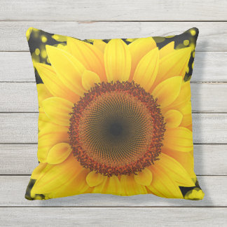 Coussin Tournesol jaune vif