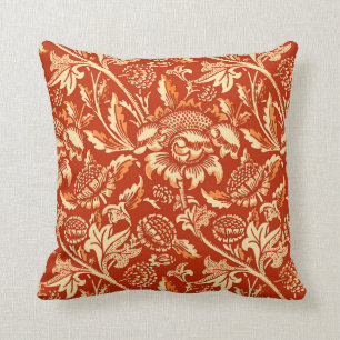 Coussin Tournesols de William Morris, mandarine