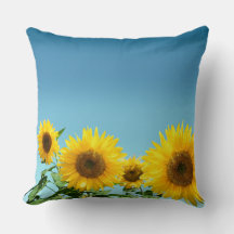 Tournesols Élégants sur des Tons Bleu Ciel