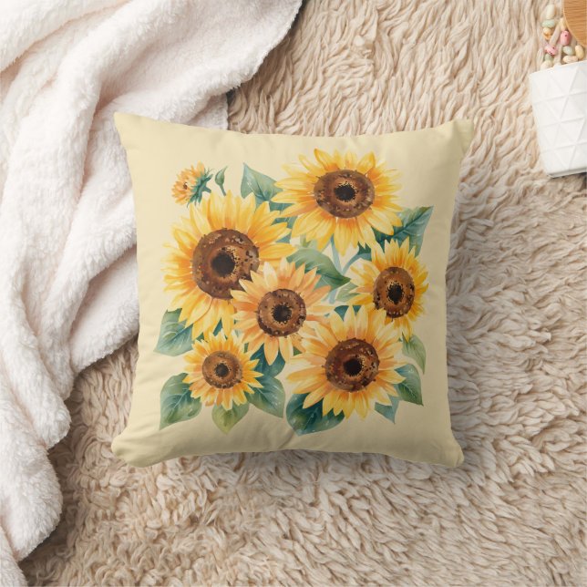 Coussin Tournesols rustiques (Couverture)
