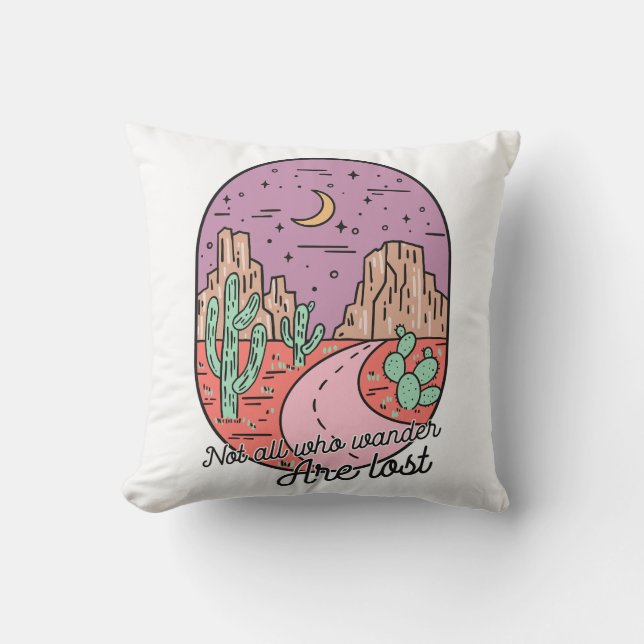 Coussin Tous ceux qui errent ne sont pas perdus (Recto)