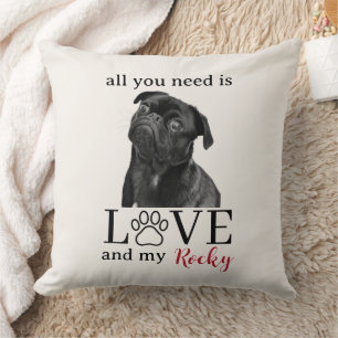 Coussin Tout ce dont vous avez besoin est l'amour et mon c