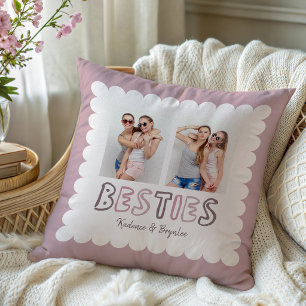 Coussin Toutes les couleurs personnalisées 2 photos Bestie