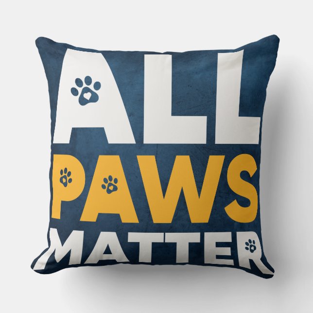 Coussin Toutes les pattes ont un chien personnalisé Lancer (Recto)