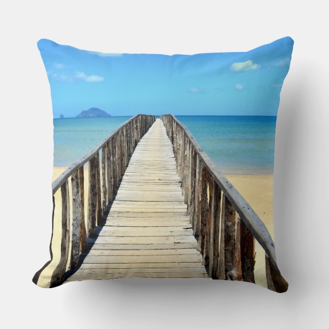 Coussin Towards the blue infinity (Recto)