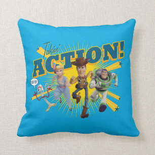 Coussin Toy Story 4   "Agissez !" Art de groupe