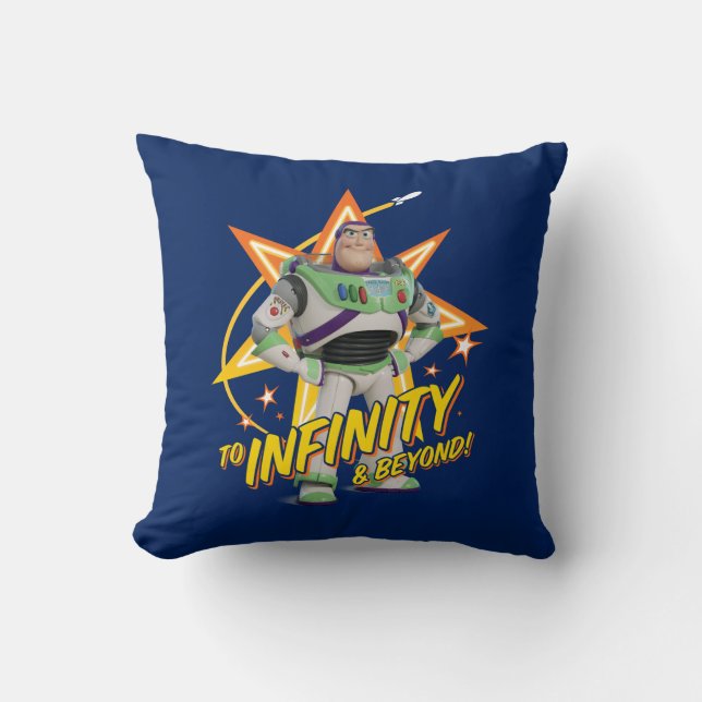 Coussin Toy Story 4 | Buzz "Vers l'infini et au-delà" Étoi (Recto)