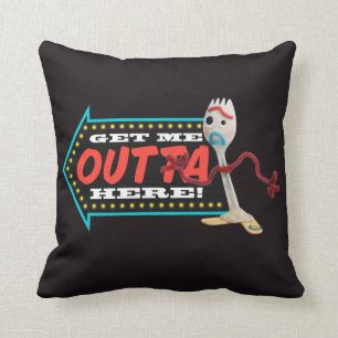 Coussin Toy Story 4  Forky "Dégage-Moi Ici"