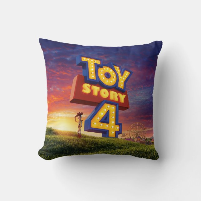 Coussin Toy Story 4 | Poster de théâtre Woody On Field (Recto)