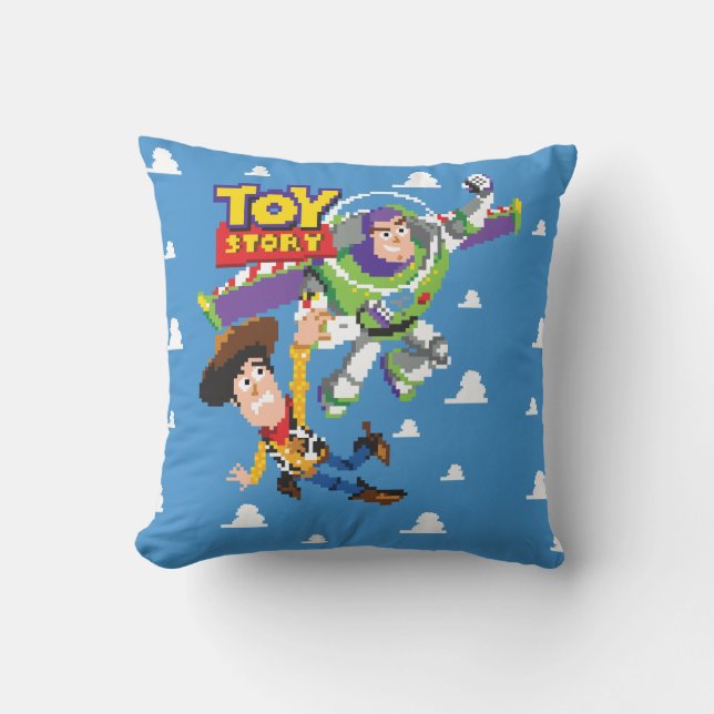 Coussin Toy Story 8Bit Woody et Buzz Lightyear (Recto)