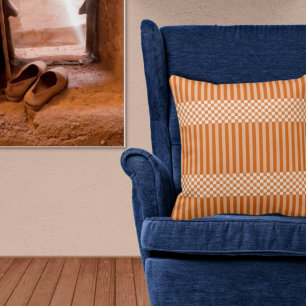 Coussin Tracé&Tissu De Contrôle Des Tons D'Oreiller Orange