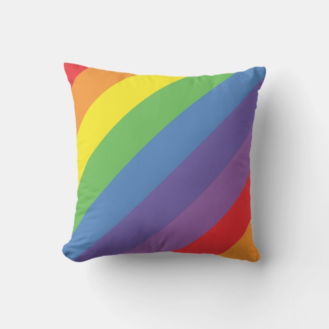 Coussin Traces Arc-en-ciel multicolore moderne coloré (Recto)