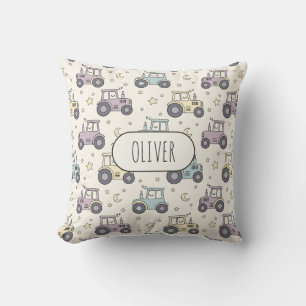 Coussin Tracteur mignon pastel endormi