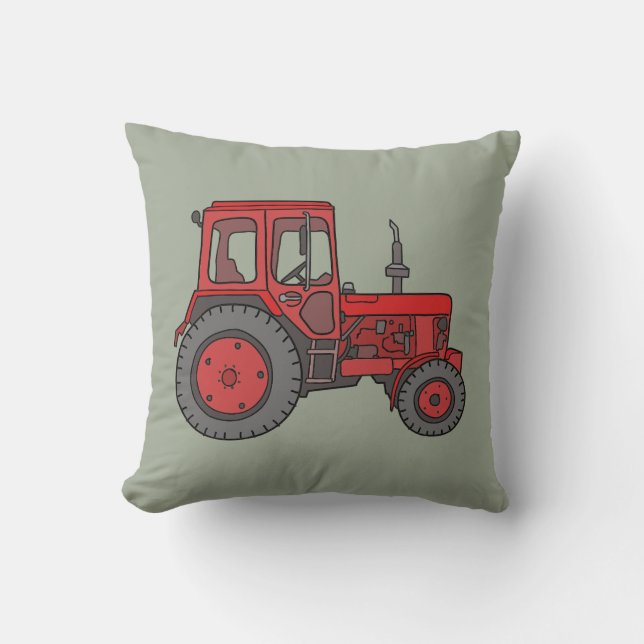 Coussin Tracteur rouge (Recto)