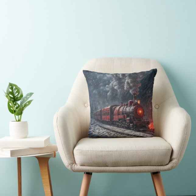 Coussin Train à neige vintage (Chaise)