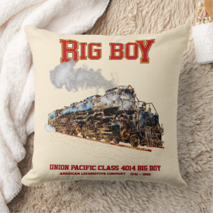 Coussin Train à vapeur Big Boy vintage Locomotive américai