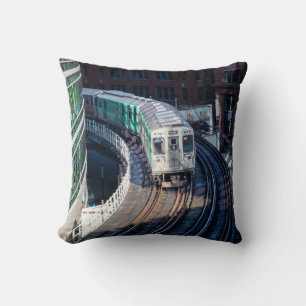 Coussin Train du matin de Chicago