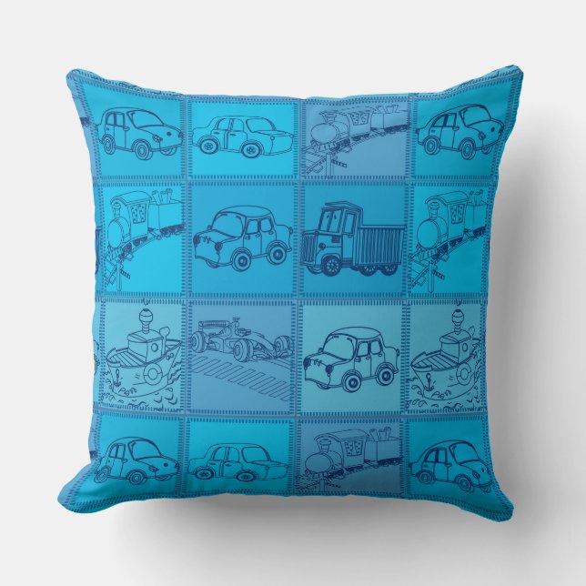 Coussin train et voiture (Recto)