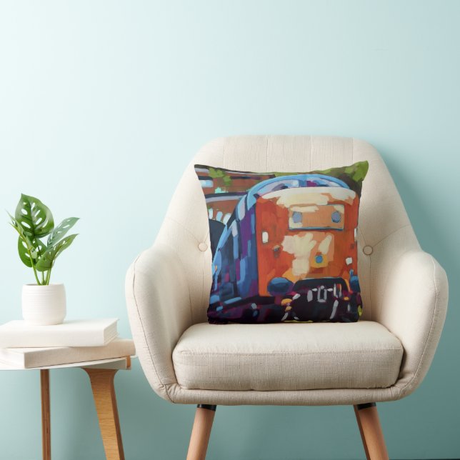 Coussin Train Pillow - Gift for Train Enthusiast (Chaise)