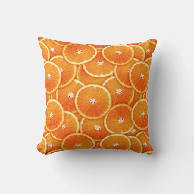 Coussin Tranches de tangerine (Recto)