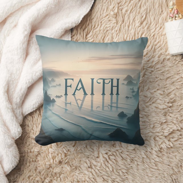 Coussin Tranquille foi du paysage marin (Couverture)