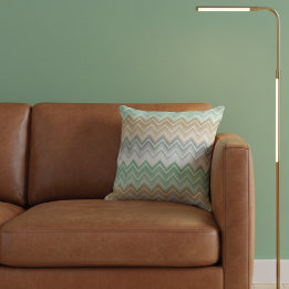 Coussin Tranquille Mint Chevron Zigzag Motif
