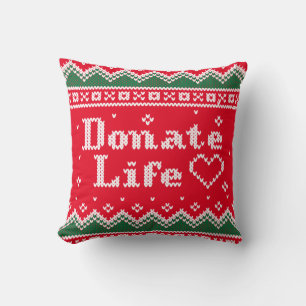 Coussin Transplanter faire un don de vie Vilain pull de No