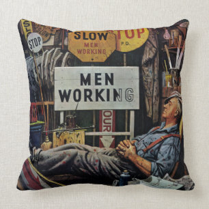 Coussin Travailler d'hommes
