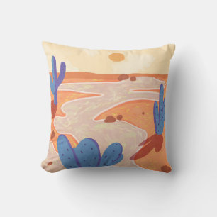 Coussin Traverser le désert peint