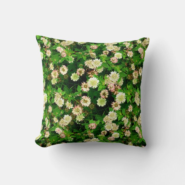 Coussin Tréfle blanc (Recto)
