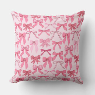 Coussin Trendy Charming Pink Bow Knots Pattern