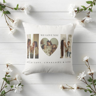 Coussin Trendy Personalized Photo WE LOVE YOU Mom Pillow