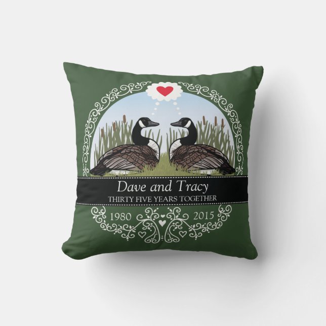 Coussin Trente-cinquième anniversaire de mariage (Recto)