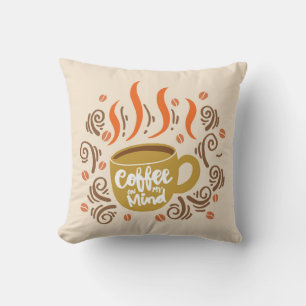 Coussin Très Cool et Mignon Café ou Java