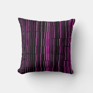 Coussin Très cool moderne magenta rayé